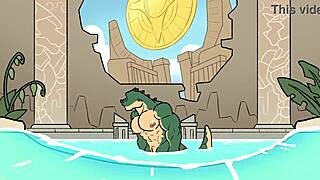 furry gay animation with intriguing twists in a neutral setting.