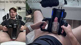 Trying out my new sex toy the XSpaceCup XT5 auto-stroker for the first time