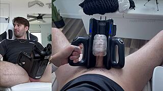 Trying out my new sex toy the XSpaceCup XT5 auto-stroker for the first time