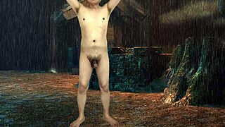 A skinny Asian guy flashed outdoors before bathhouse group action.