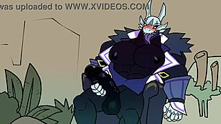 furry gay animation with intriguing twists in a neutral setting.