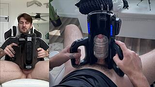 Trying out my new sex toy the XSpaceCup XT5 auto-stroker for the first time