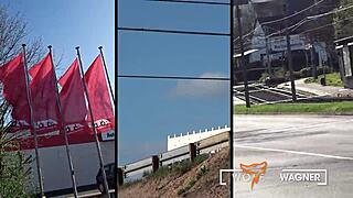 cute teen jessii van riva gets intimate in stairwell scene