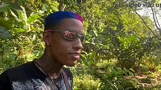 Me and my friend took the hot black girl to the waterfall for some fun