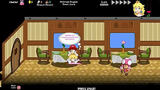 Peach's untold hentai tale on the train with big tits!