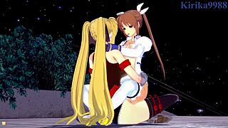 I love watching Fate Testarossa and Nanoha Takamachi in intense lesbian and futanari hentai scenes