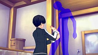 Kirito gives a handjob in Sword Art Online?