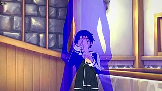Kirito gives a handjob in Sword Art Online?