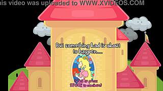 Peach's untold hentai tale on the train with big tits!