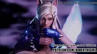 League of Legends Ahri Loves to Make You Cum in Uncensored Hentai AI