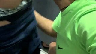 dotado safado giving mamar in banheiro almost got caught full sheer with big cock