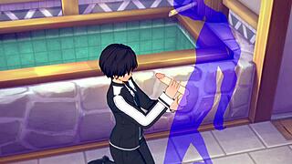 Kirito gives a handjob in Sword Art Online?