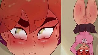 i’m obsessed with this cute hentai girl posing upside down