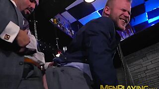 Wow! Classy Businessmen Get Wet Blowjobs and Rough Anal Action