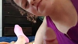 She's learning a new skill with amateurs in casual setting