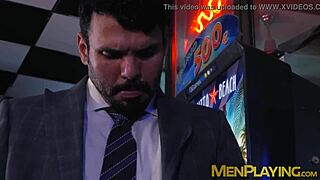 Wow! Classy Businessmen Get Wet Blowjobs and Rough Anal Action