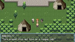 Wife strips naked in park for cum shower from beggar in hentai game part 7.