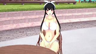 yo, Yor Forger bikini pool sex in pov is hot af 🔥