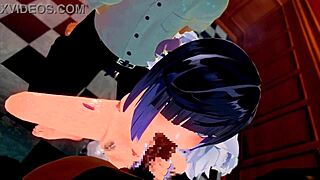 Hentai Yelan in Doggystyle Motion with Damage Voice