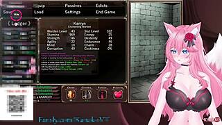 horny catgirl kanakovt gets vibed, teased, then rides sex machine to cum for fans!