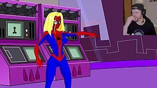 Spider-verse cosplay leads to uncensored creampie in hentai