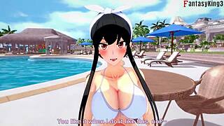 yo, Yor Forger bikini pool sex in pov is hot af 🔥