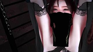 young lady in 3d animation taking two bbc in a deepthroat threesome.