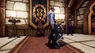 Wild sex unfolds in throne room for Warcraft parody
