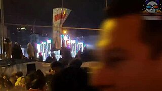 Having fun with guys at the 2024 La Paz Bolivia fair