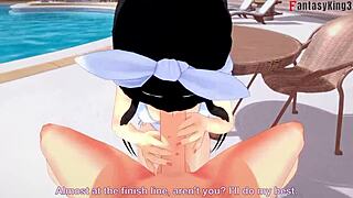 yo, Yor Forger bikini pool sex in pov is hot af 🔥