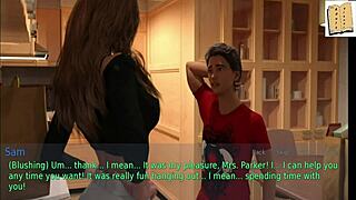 Hey, check out this wife and stepmother in an erotic game with big tits