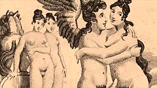 Bold vintage erotic drawings with striking sensual details