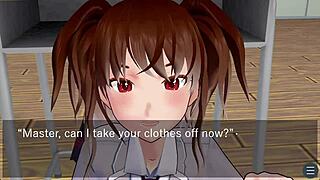 Karin's intense desk oral in school blazer