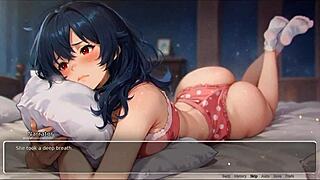 i'm playing this hentai game, my cute gf confesses exhibitionist stuff with huge tits