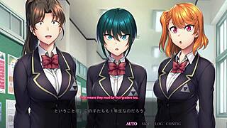 Suzu Rikawa receives group anal and blowjob instructions in hentai anime