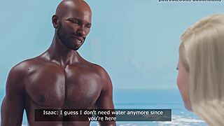 3D Blonde with Big Tits Bangs on Beach