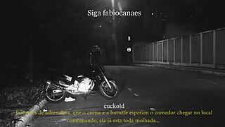 casada se exibe na rua com corno voyeur filma