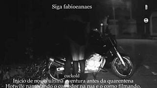 casada se exibe na rua com corno voyeur filma