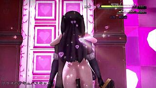 The hero battles the demon king's four heavenly kings in femdom hentai