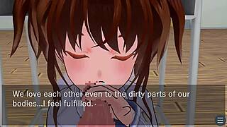 Karin's intense desk oral in school blazer