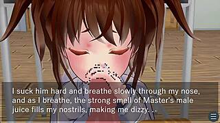 Karin's intense desk oral in school blazer