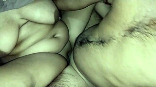 Desi couple engages in fucking in sitting position, husband and wife with beautiful tits