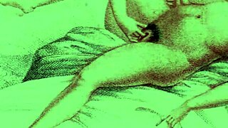 Bold vintage erotic drawings with striking sensual details