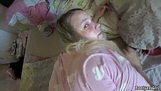 Fat Teen Bent Over for Morning Cowgirl Ride