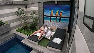 Do you want to see the blonde give blowjob in hotel?