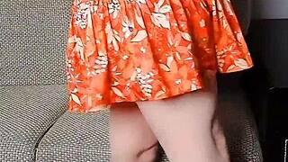 Twerking Big White Ass in Amateur Gay Crossdresser Video