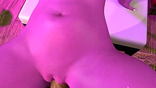 Hey, watch this juicy bald ass pussy get creampied by futa cock! 😈