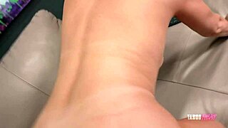 Addyson James, stepmom, uncovers my porn stash on sofa