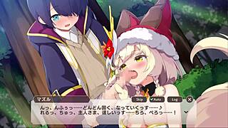 Monster girl intensely sucking huge cock