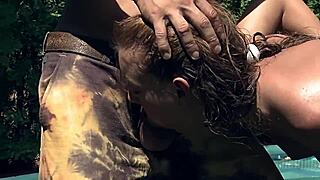 Captured Damsels Whipped Hard in Forest BDSM Scene!